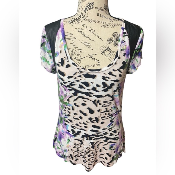 Bebe Women’s Cheetah Faux Leather Inserts in L - Picture 1 of 13
